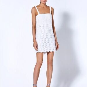 Alexis White Sleeveless Crochet Dress